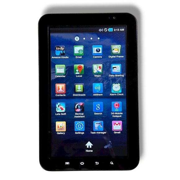 Samsung Galaxy Tab SCH-I800 7-Inch 16GB Wi-Fi & 3G Verizon Tablet Black Android - Picture 1 of 16